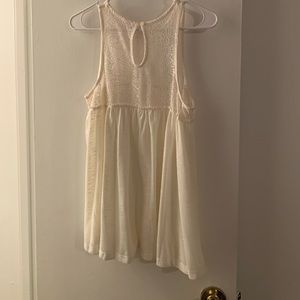 Cream tank cotton tank top
